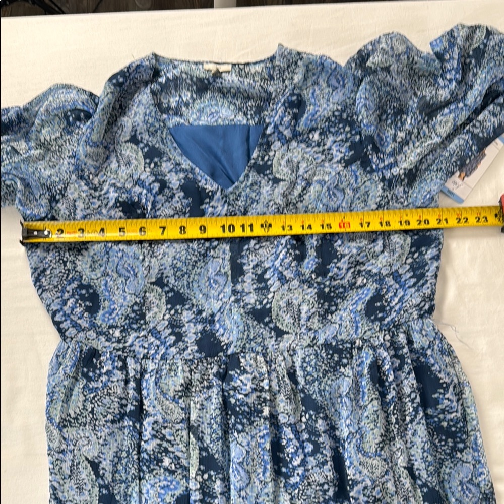 NWT Joie Blue Parisian Paisley Women's Dress Maxi Tiered‎ Length Large - Picture 9 of 11